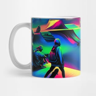 Cyberpunk Skatepark Neon uv reactive Nights Mug